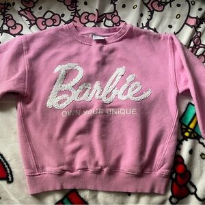 Zara Kids Light Pink Barbie Sequin Sweatshirt